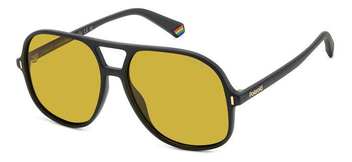 Lunettes De Soleil Polaroid - Monture Bleu Transparent, Verres Gris, Occasion